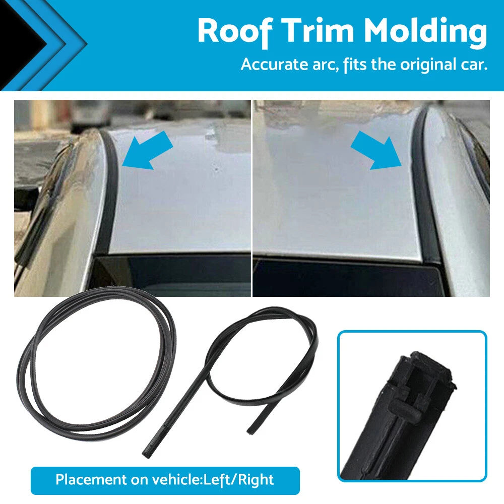 2X Roof Drip Moulding for Toyota Yaris Sedan (2007–2011)