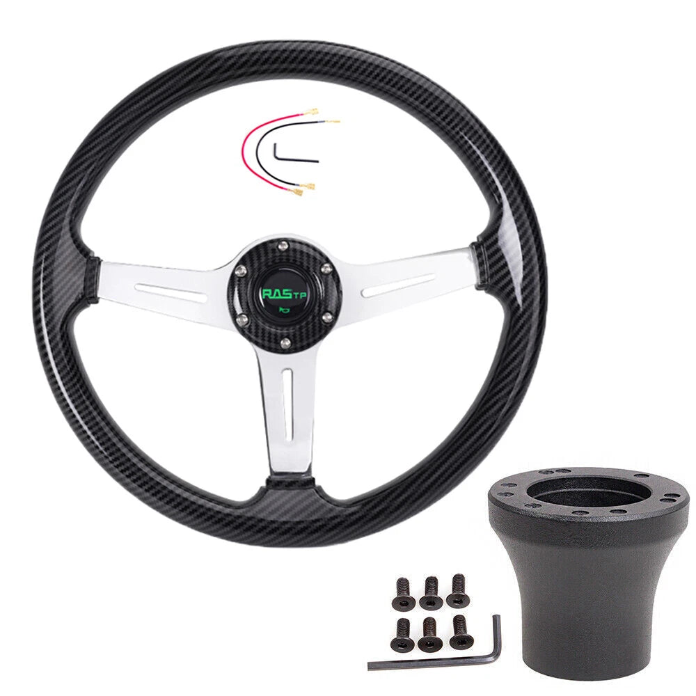 Acrylic 14" Steering Wheel/Hub Adapter for EZGO, Club Car, Yamaha (Golf Cart)