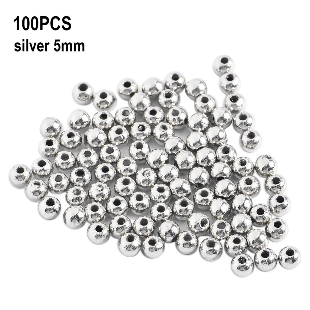 100pcs Fly Tying Beads Set in Gold and Silver for Fishing Flies