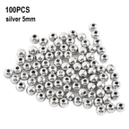 100pcs Fly Tying Beads Set in Gold and Silver for Fishing Flies
