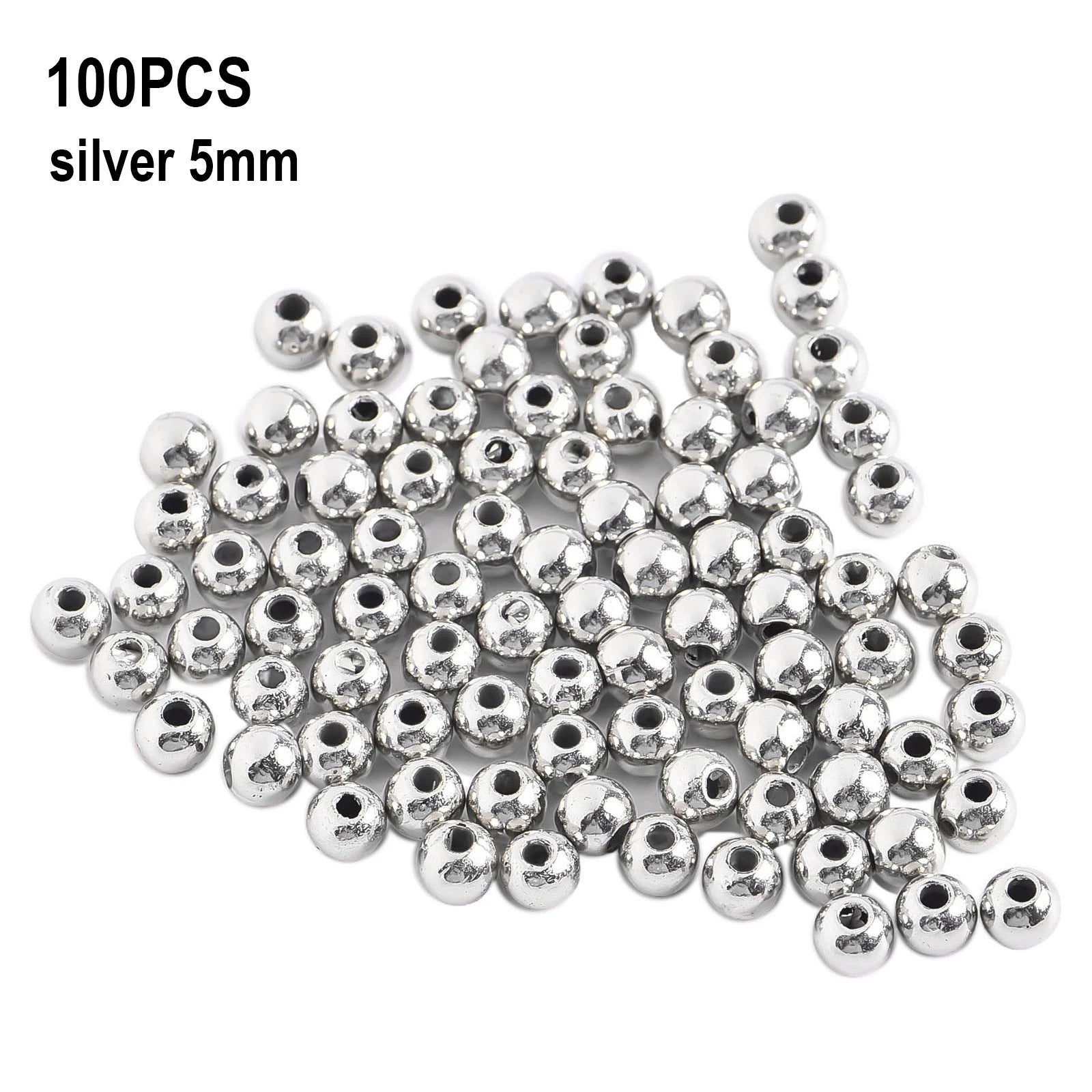 100pcs Fly Tying Beads Set in Gold and Silver for Fishing Flies