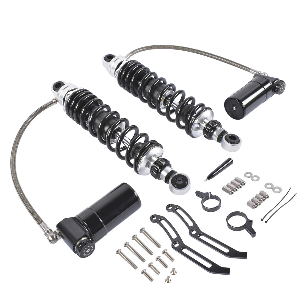 Adjustable Remote Reservoir Rear Shock Absorbers for Harley Electra Glide (2014-2024)