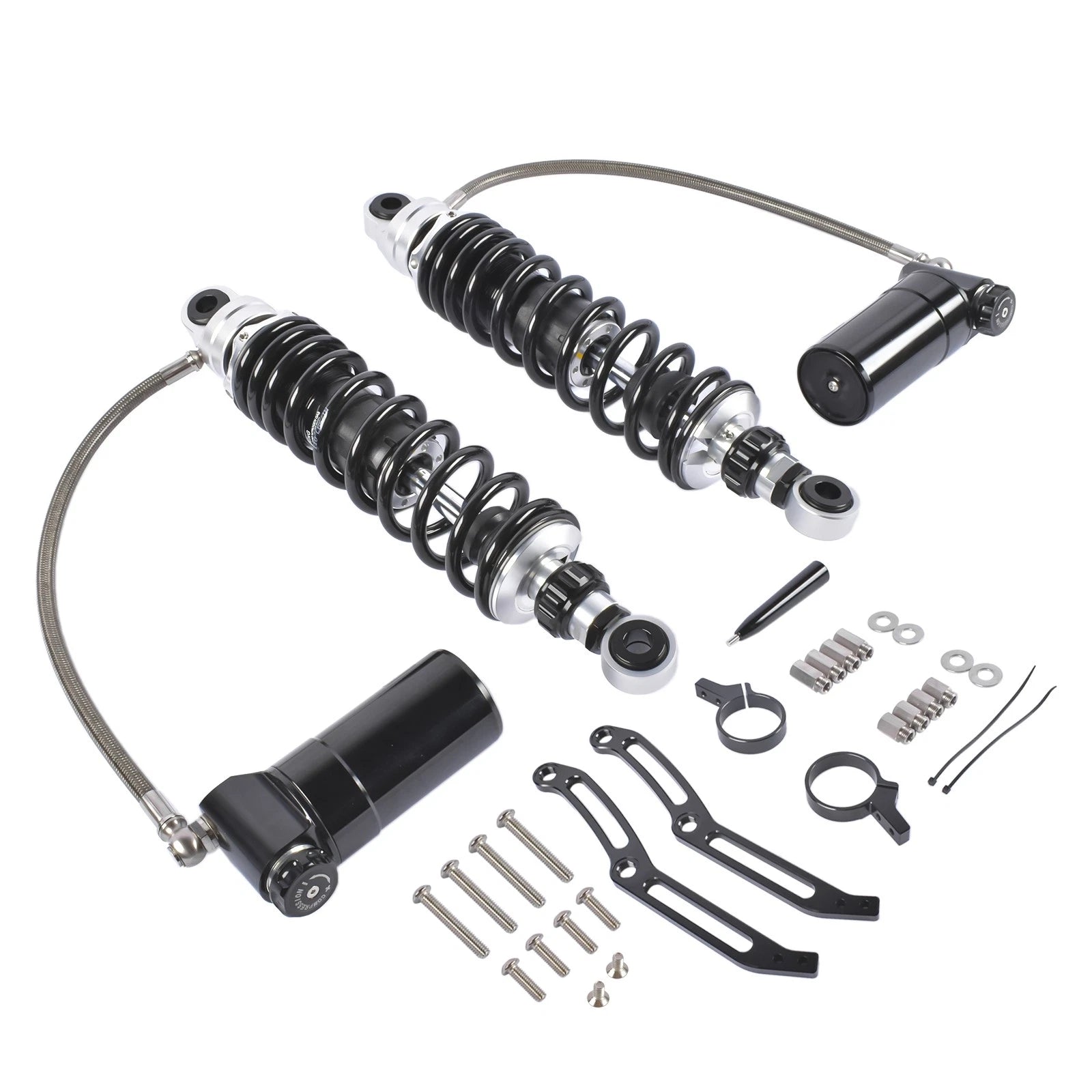 Adjustable Remote Reservoir Rear Shock Absorbers for Harley Electra Glide (2014-2024)