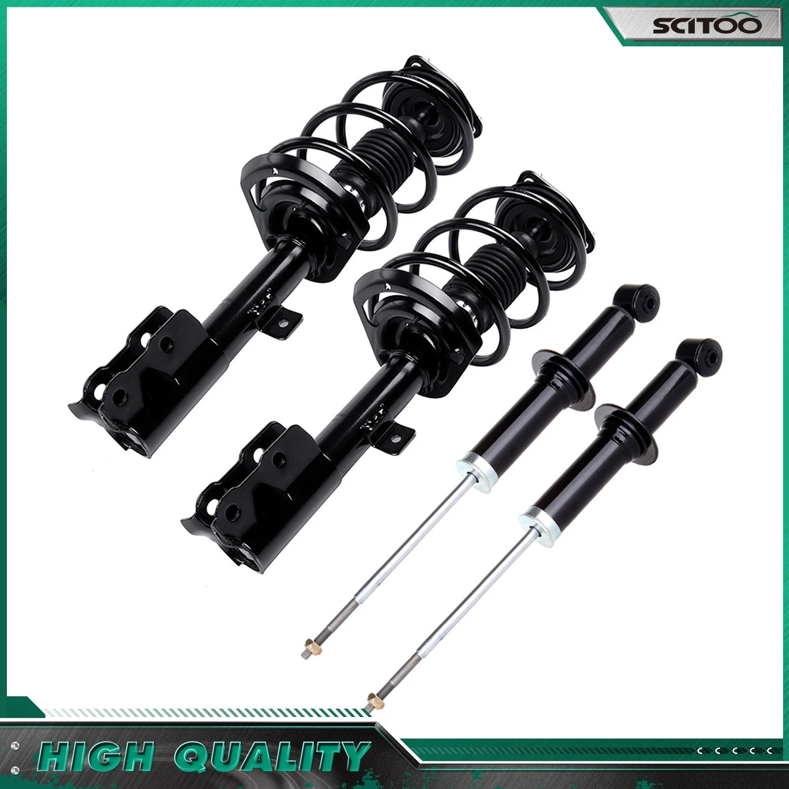 Front Struts w/ Springs & Rear Shocks for Dodge Caliber (2007–2012)