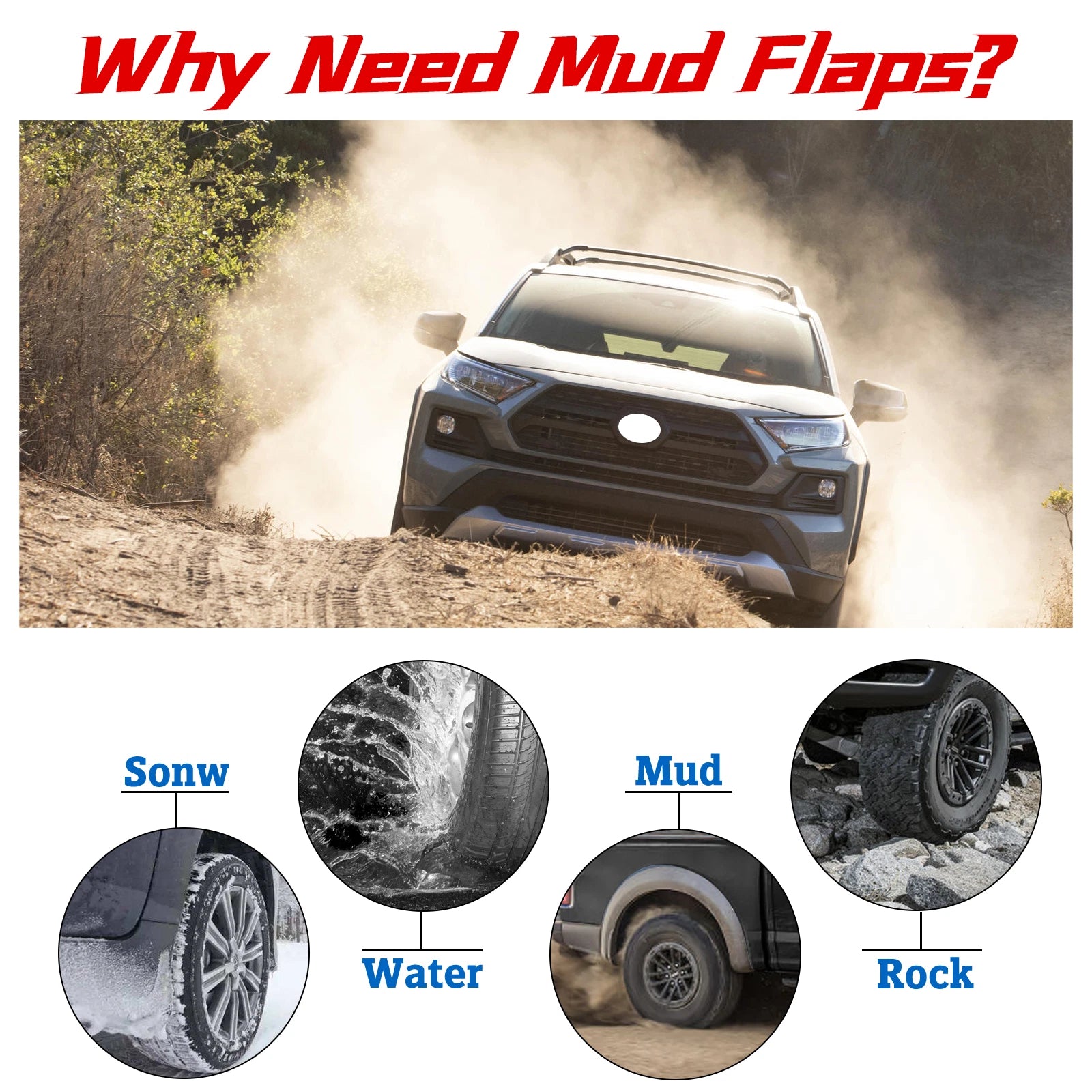 Splash Mud Guards Flaps for Toyota RAV4 (2019-2022)