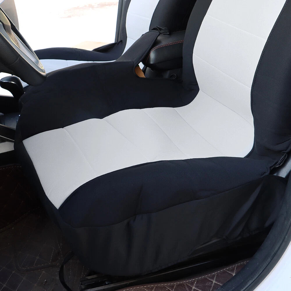 Set of 2 Car Seat Covers for Ford Ranger (1998–2003) Black/Silver High Back