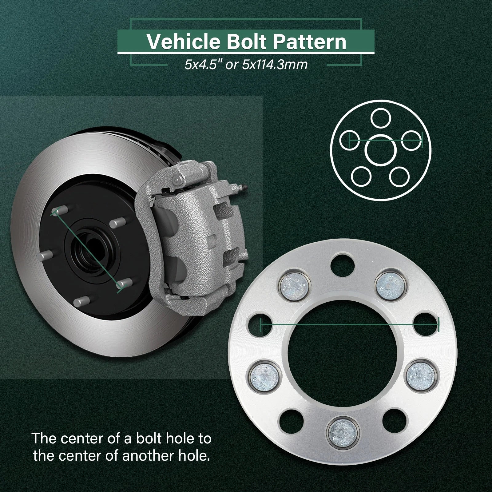 4X 1.25" Wheel Adapters 5x114.3 to 5x108 for Honda Accord Civic CR-V