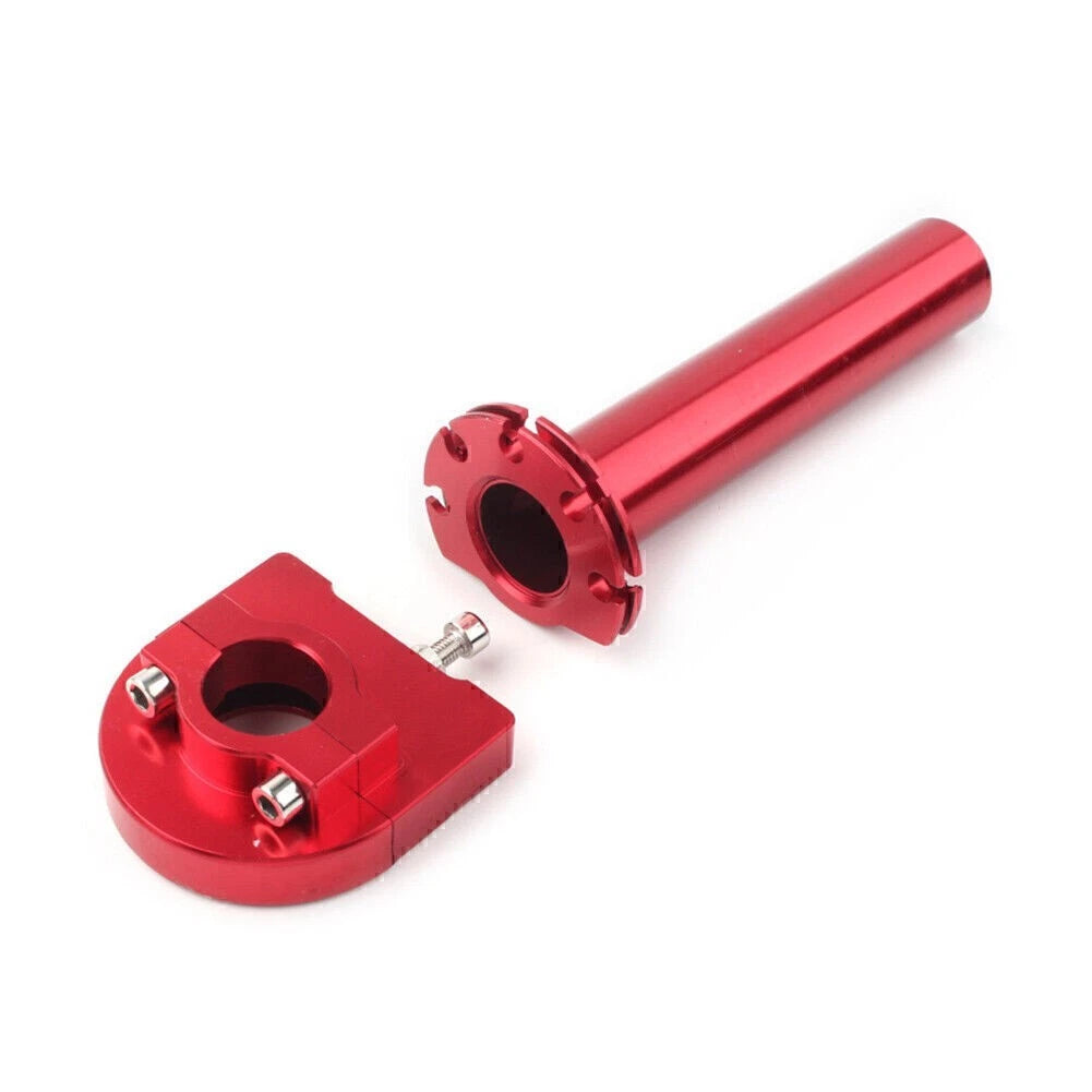 7/8" Turn Twist Throttle Handle Bar Tube Red for Universal Motorcycle