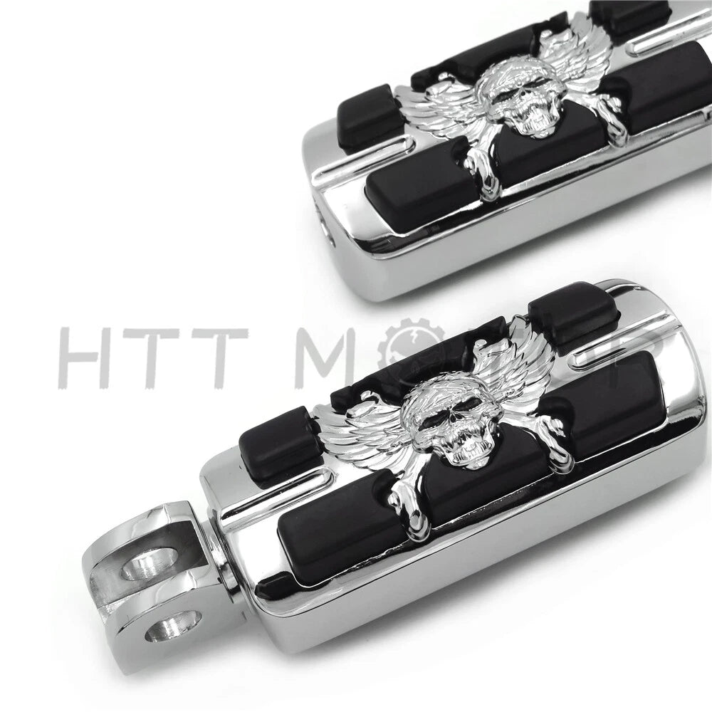 Pirate Skull Footpegs for Kawasaki Vulcan 900 Custom 800 Classic Concours (2006–2020)