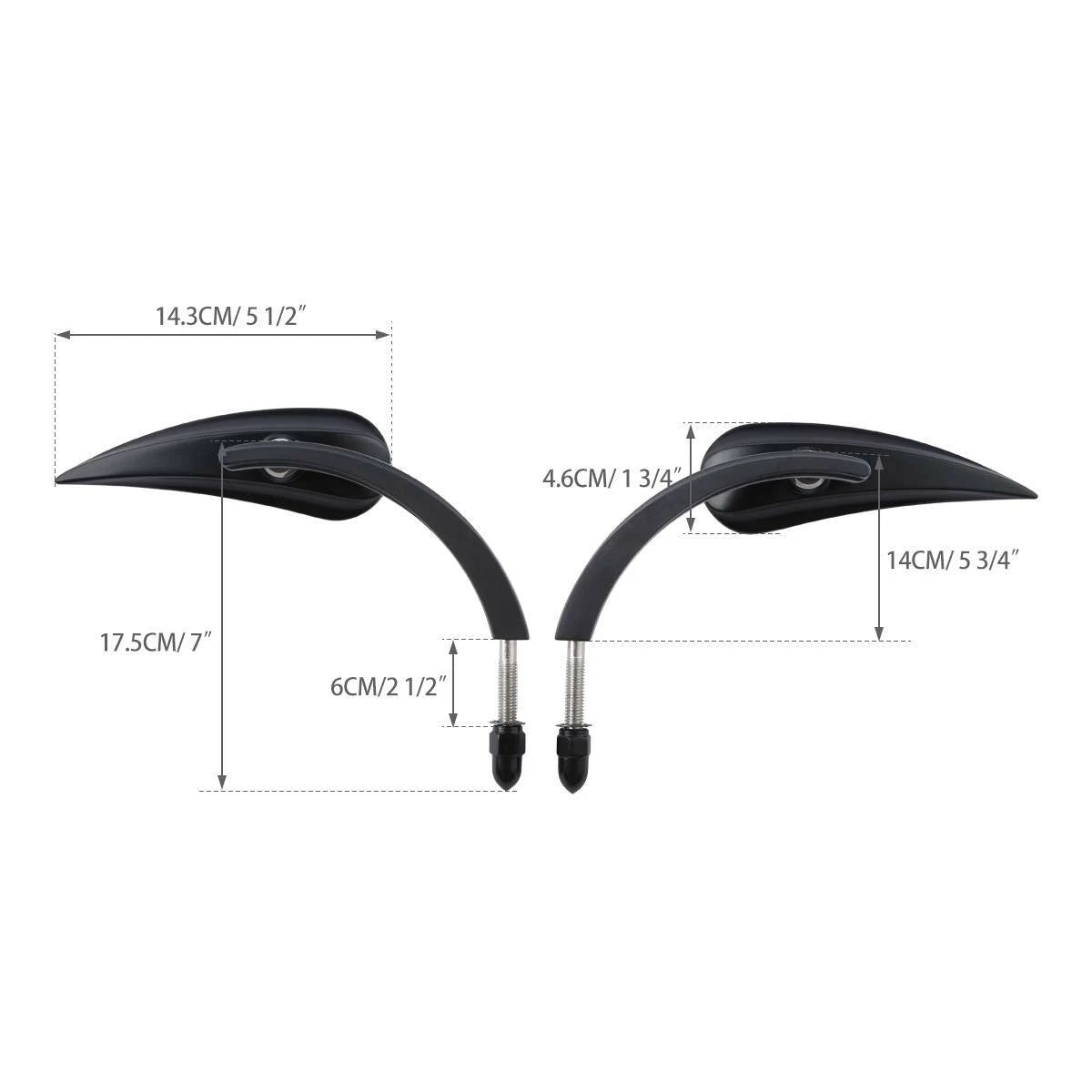 8mm Rear View Mirrors for Harley CVO Softail Fat Boy (883, 1200)