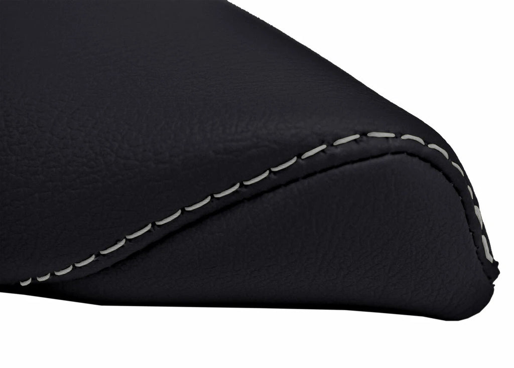 Leather Center Console Lid Armrest Cover for BMW X3 (2003–2010) White Stitch