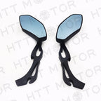 Black Mirrors for Harley Davidson (Universal Motorcycle Cruiser Touring)