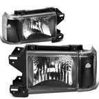 Headlight Corner Lamp Set for Ford F150 F250 F350 Bronco (1987–1991) Black/Clear