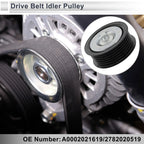Drive Belt Idler Pulley for Mercedes-Benz W212 (2009-2014) Black 1 x Pc
