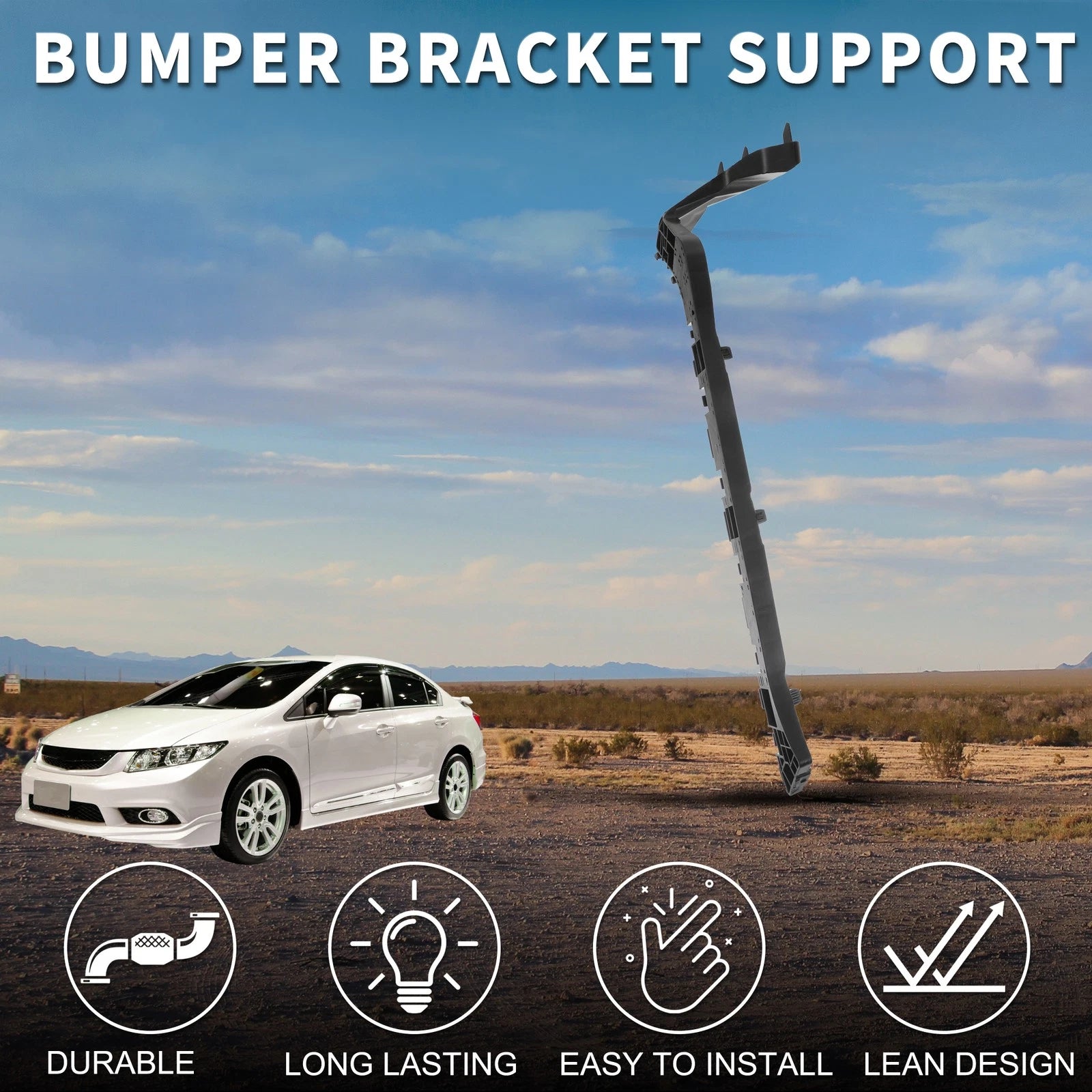 1pc Left Rear Bumper Retainer Bracket No. 71598TR0A02 for Honda Civic (2012)