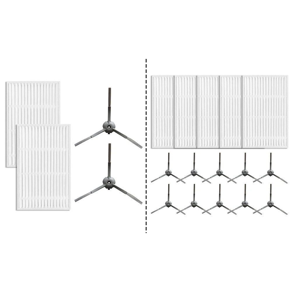 Set of 4 Side Brushes & Filters for ILIFE V20/Vyzzle D10