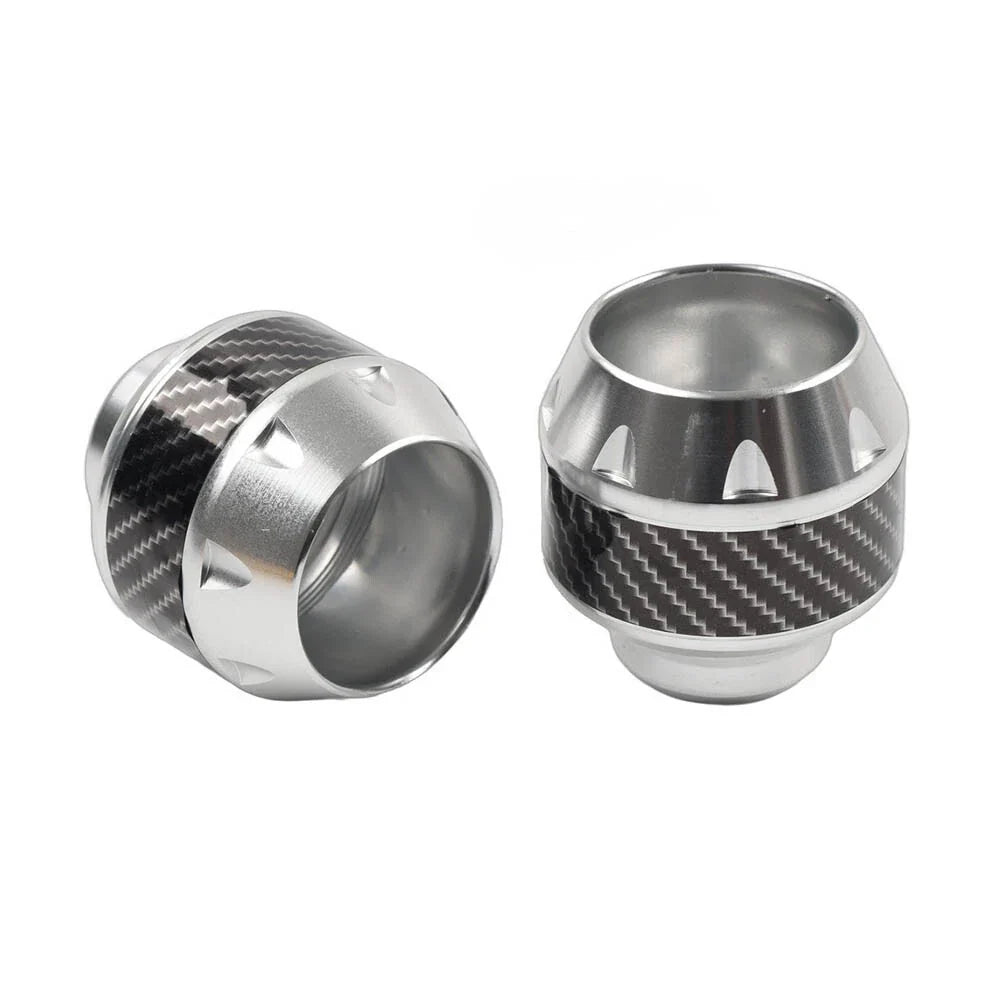 Silver Front Fork Frame Sliders for Motorcycle Crash Protection