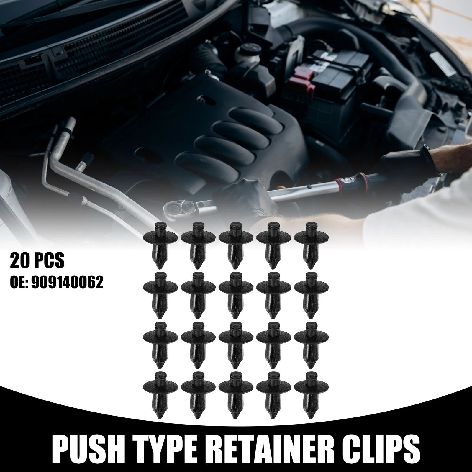 20 Pcs Push Type Retainer Clips No. 909140062 for Subaru Ascent (2019–2022)