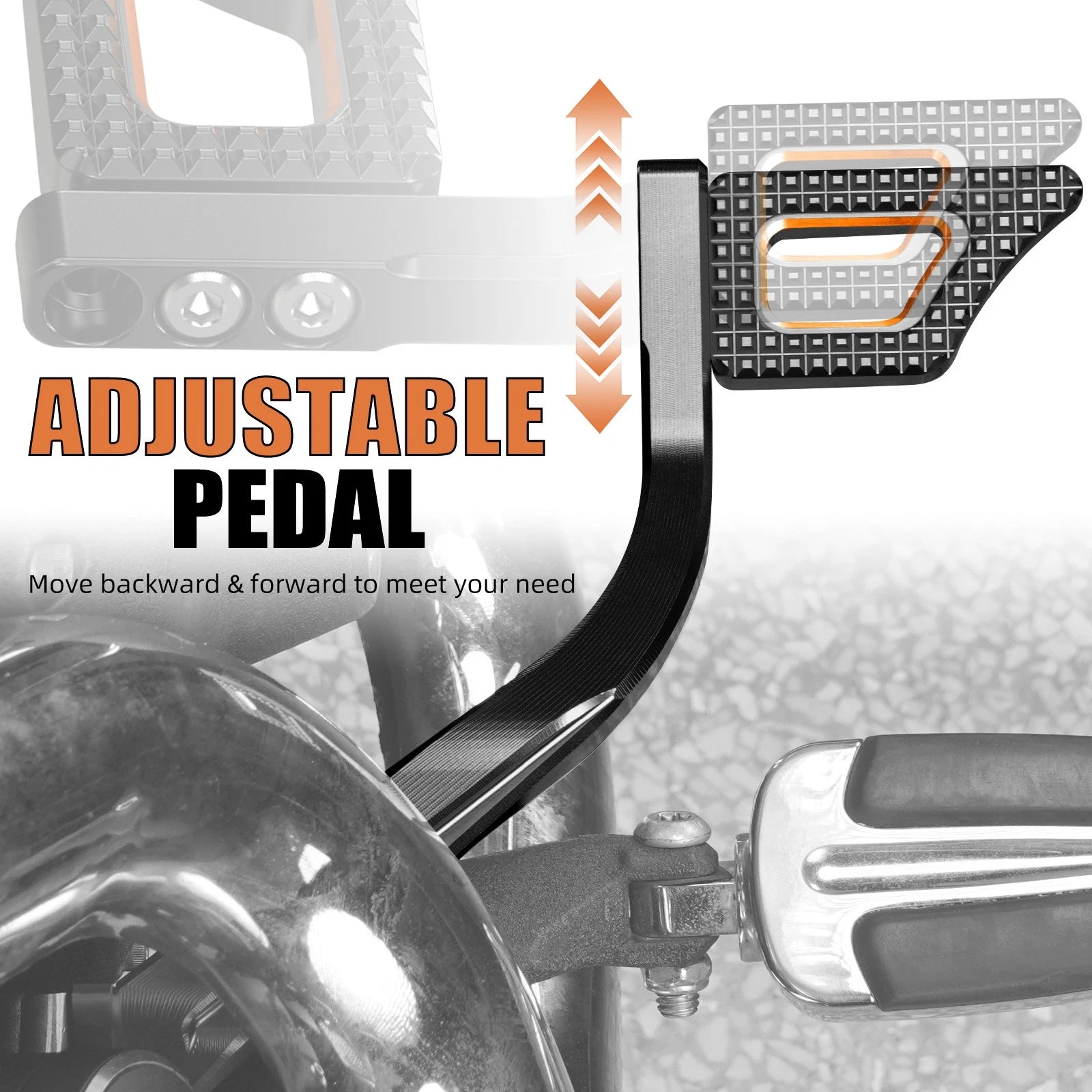 Aluminum Foot Brake Pedal Lever for Harley Dyna Super Glide Custom (2005–2012)