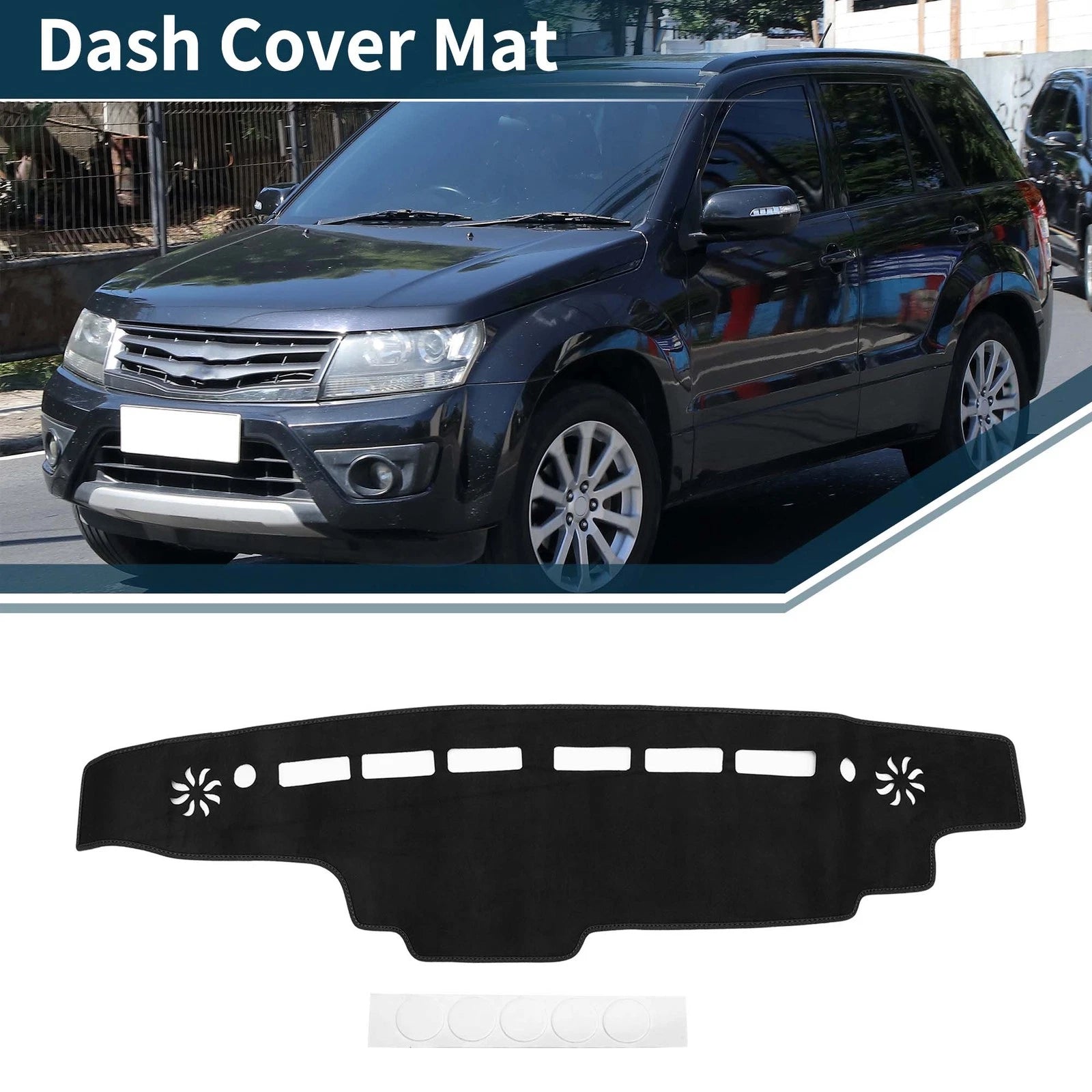 Dashboard Cover Mat for Suzuki Every DA17W DA17V (2015–2023) Black