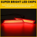 2X LED Rear Bumper Side Marker Lights for Chevy Camaro (2010–2015) Smoked Red