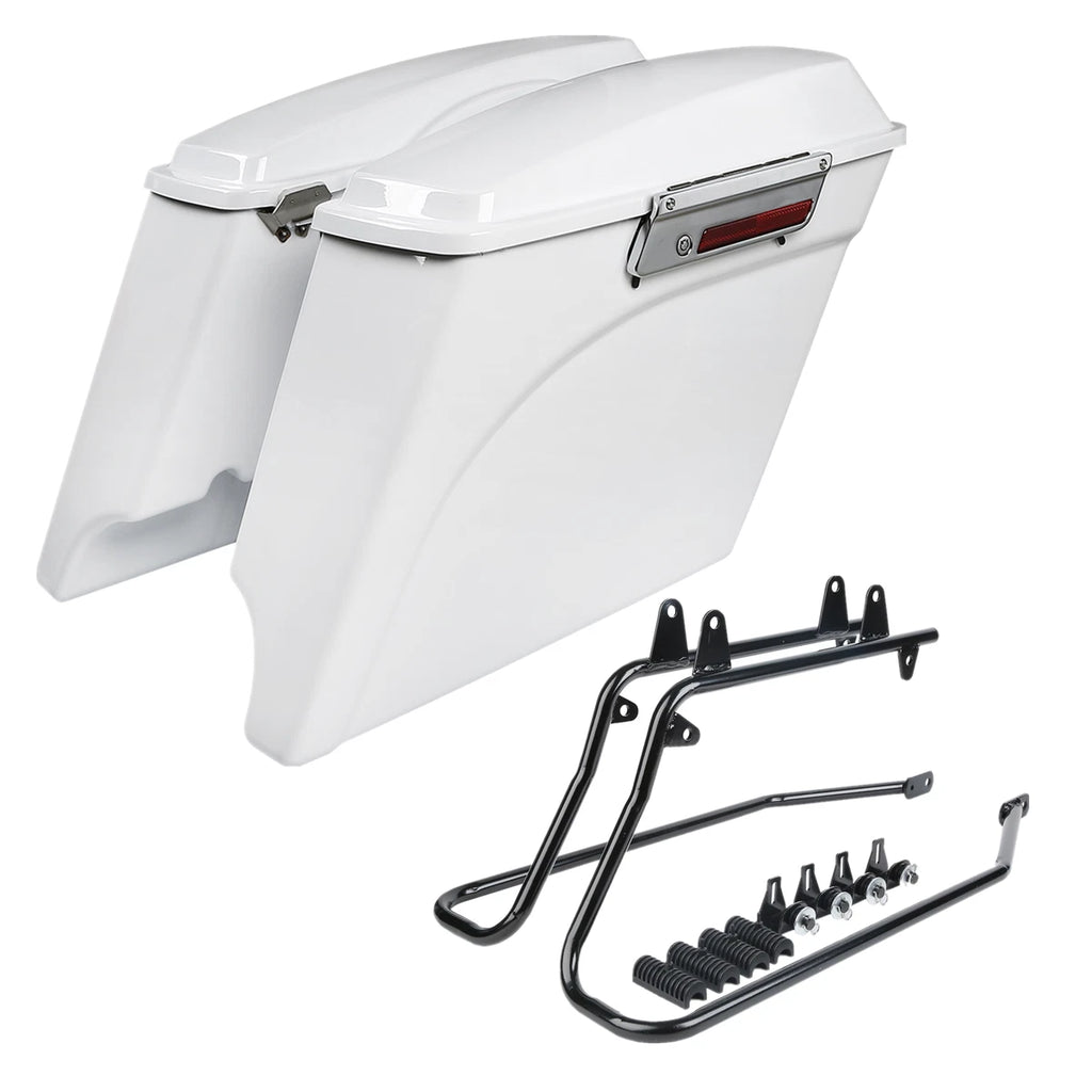5" Stretched Hard Saddlebags & Conversion Bracket for Harley Fatboy (1984–2017)