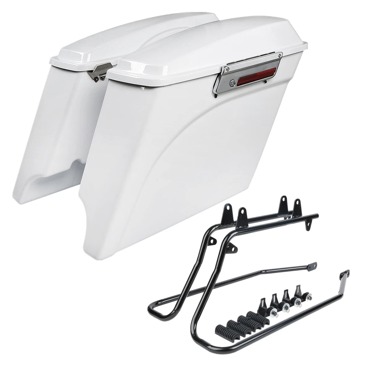 5" Stretched Hard Saddlebags & Conversion Bracket for Harley Fatboy (1984–2017)