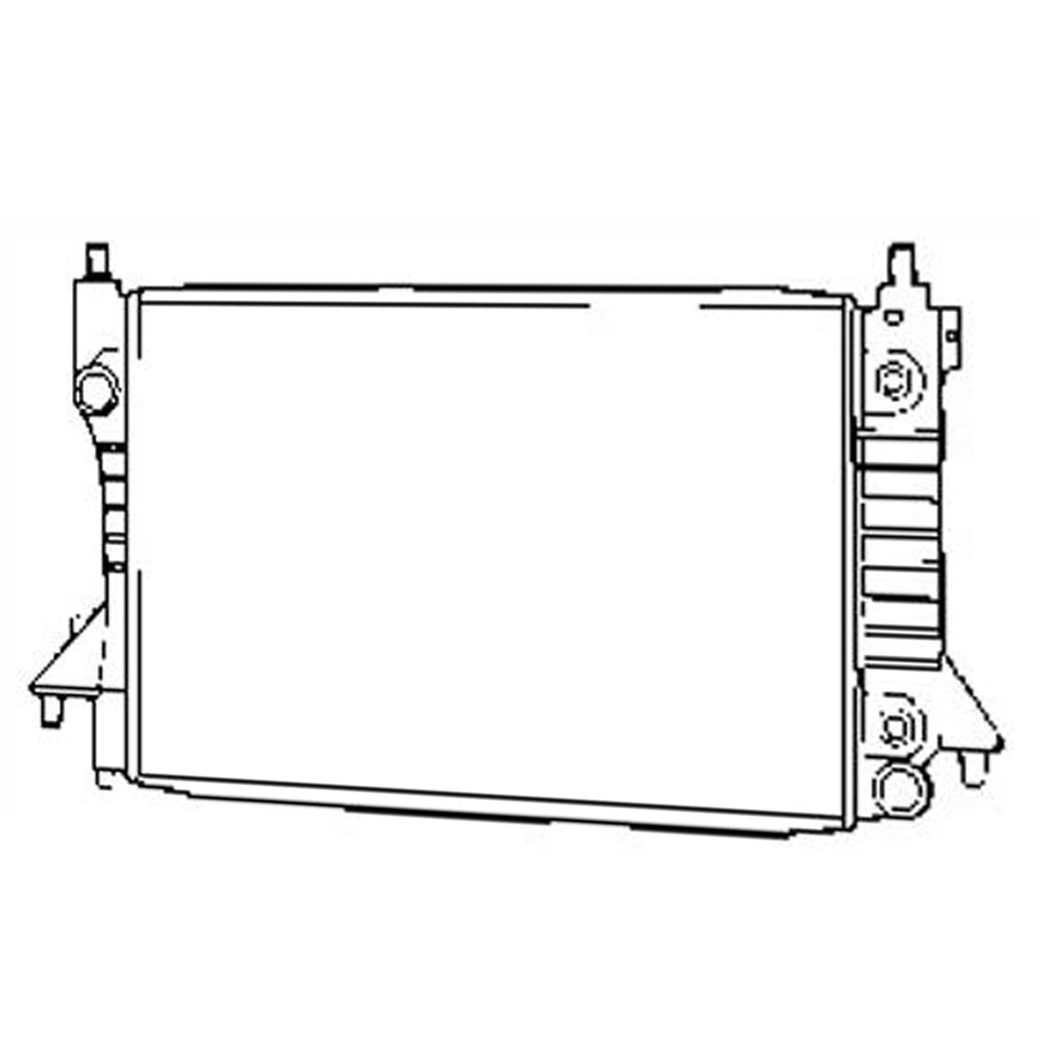 Replacement Plastic Aluminum Radiator for Toyota Hilux (2016–2020)