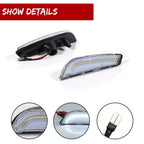 2X Clear Lens White LED Front Sidemarker Lights for Cadillac CTS (2003–2007)
