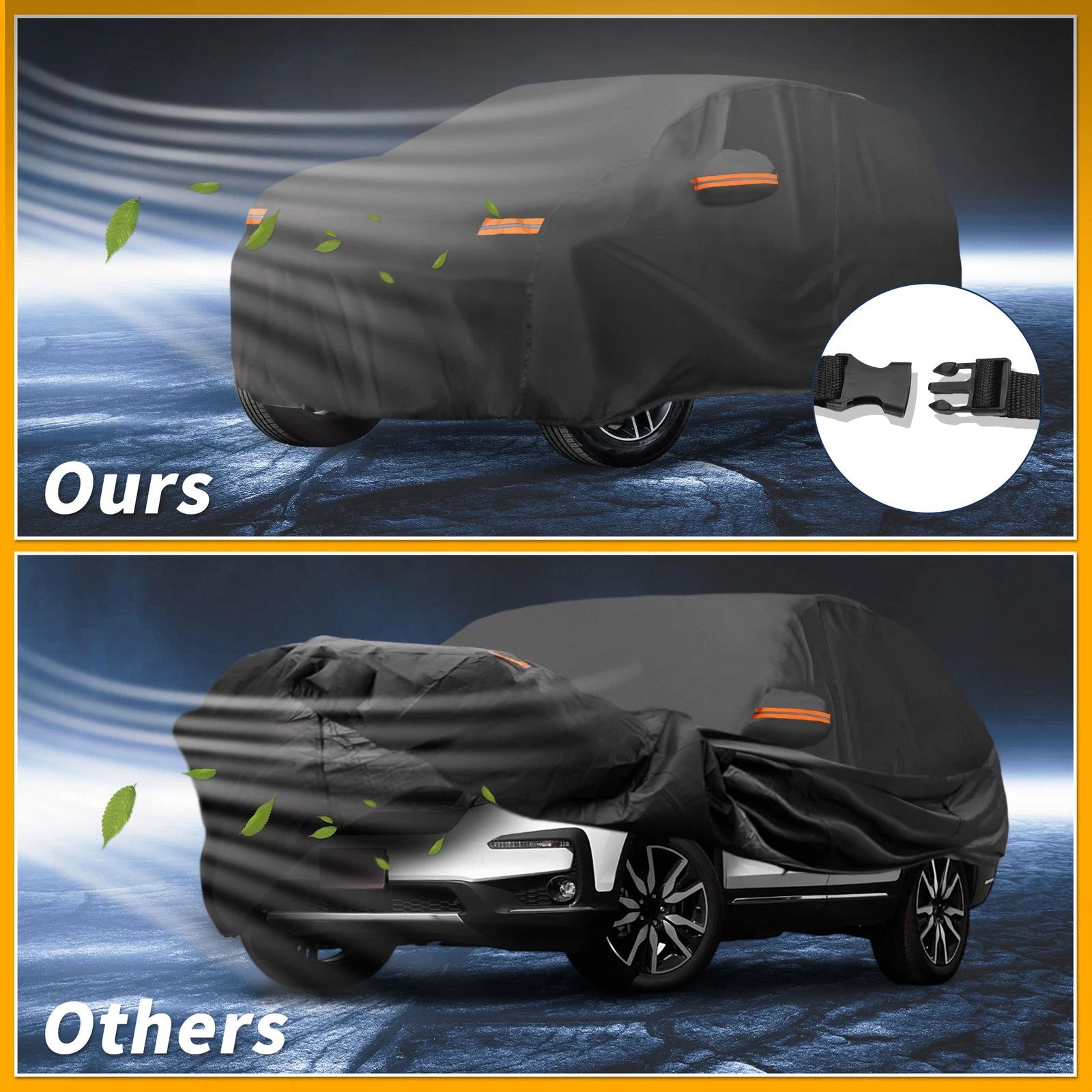 Car Cover Waterproof All Weather for Honda Pilot (2016–2023) 190T-PU Zipper