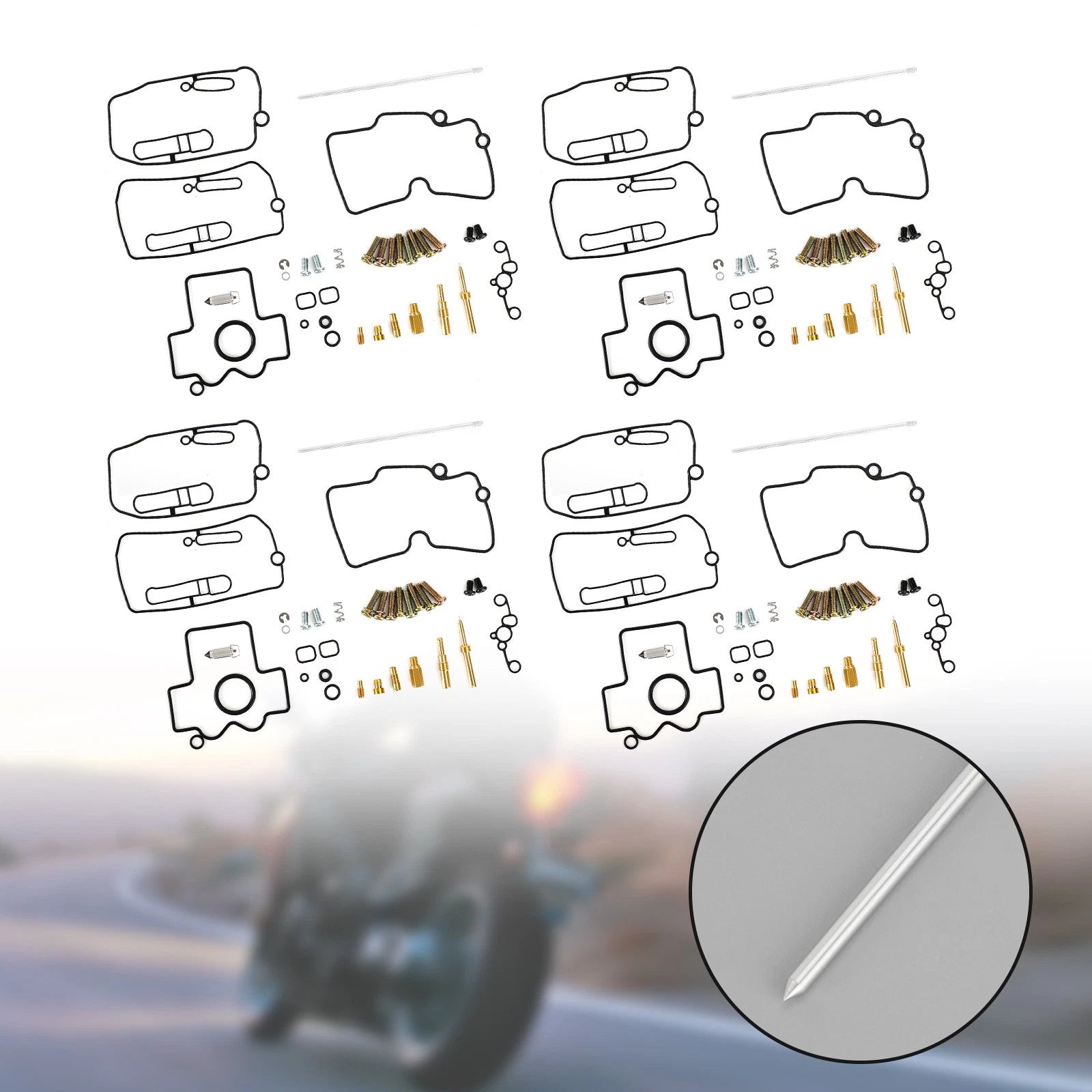 4X Carburetor Rebuild Kit for Yamaha YFZ450 (2004–2009)