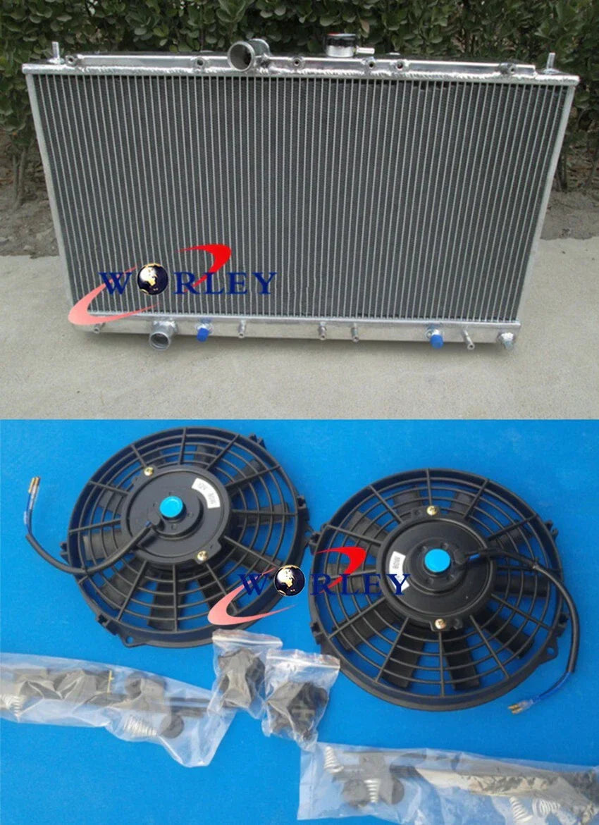 Aluminum Radiator + Fans for Mitsubishi Galant VR4 EC5A/EC5W (1996-2003)