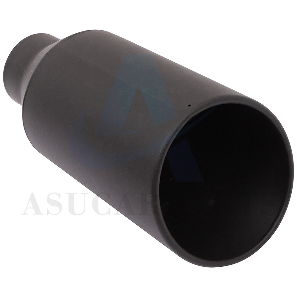 4" Inlet Black Stainless Steel Bolt On Exhaust Tip (Universal)