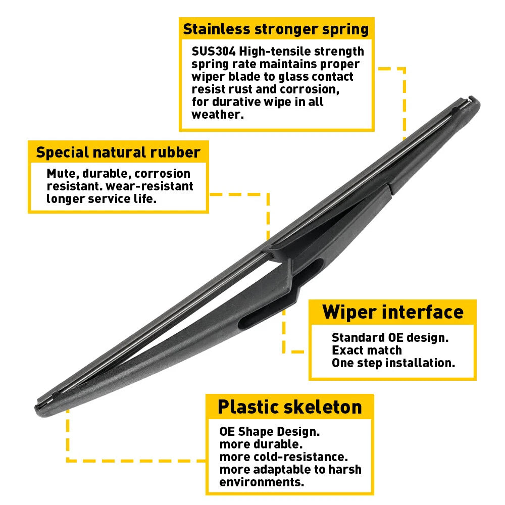 Rear Windshield Wiper Arm with Blade for Nissan Rogue Pathfinder (2014-2019)