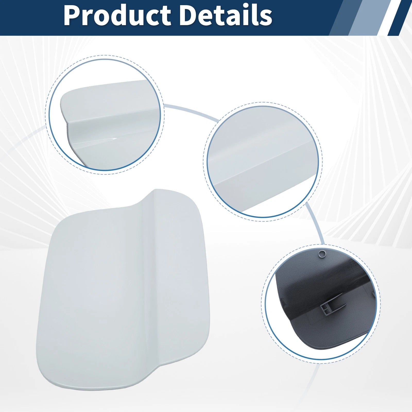 Rear White Fuel Door Gas Filler Lid Cover Cap 5NN809909 for VW Tiguan (2018–2024)