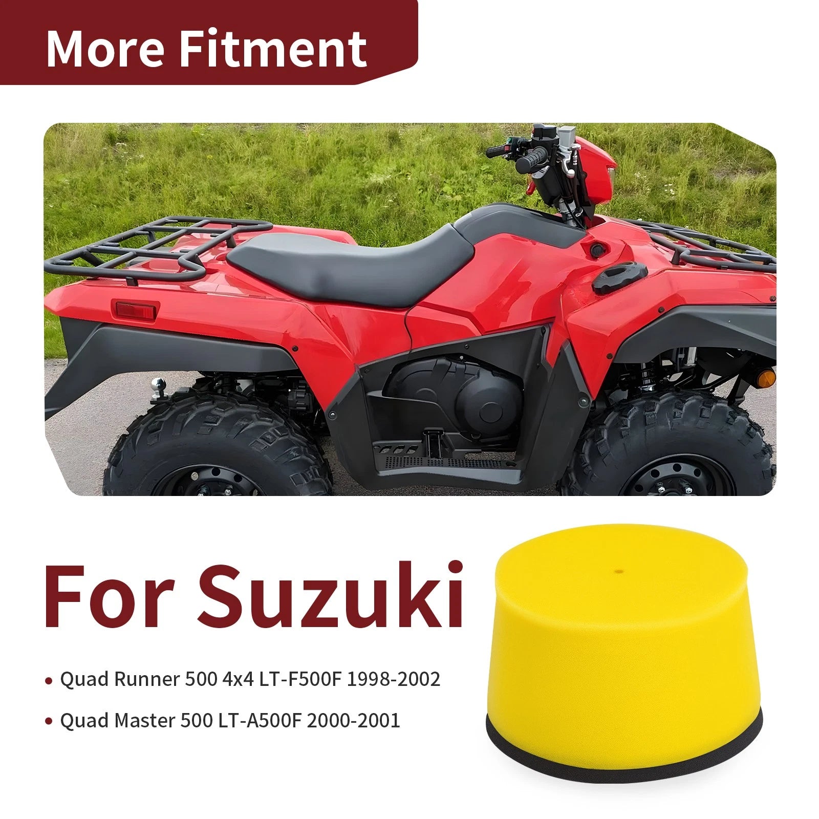 Air Filter for Suzuki Quadrunner Quadmaster 500 (1998-2002)