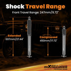 Front Lift Shocks 0.5-3" for Jeep Grand Cherokee (1993-2004)