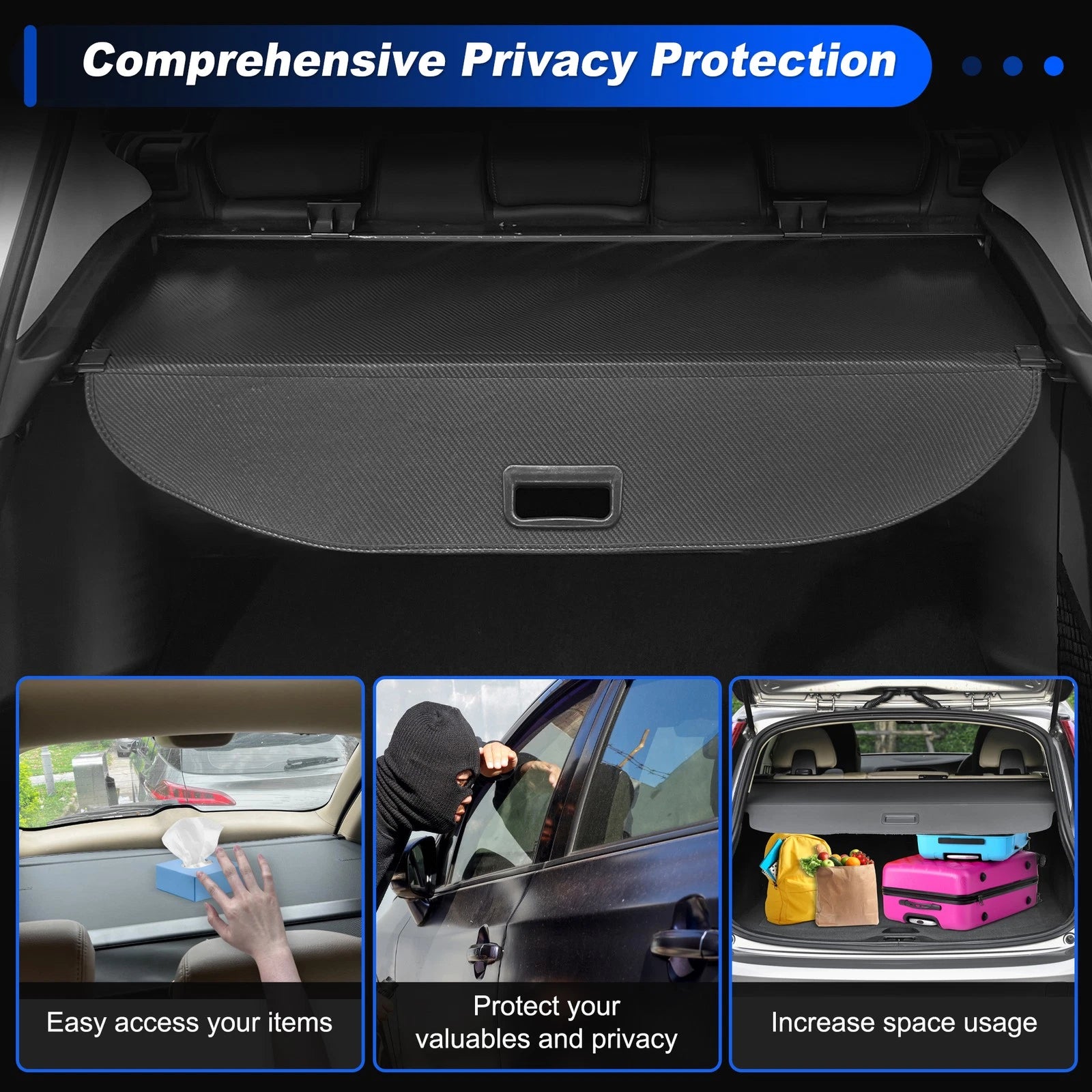 Cargo Cover for BMW X3 (2025–2026) Retractable Trunk Shield Shade Black