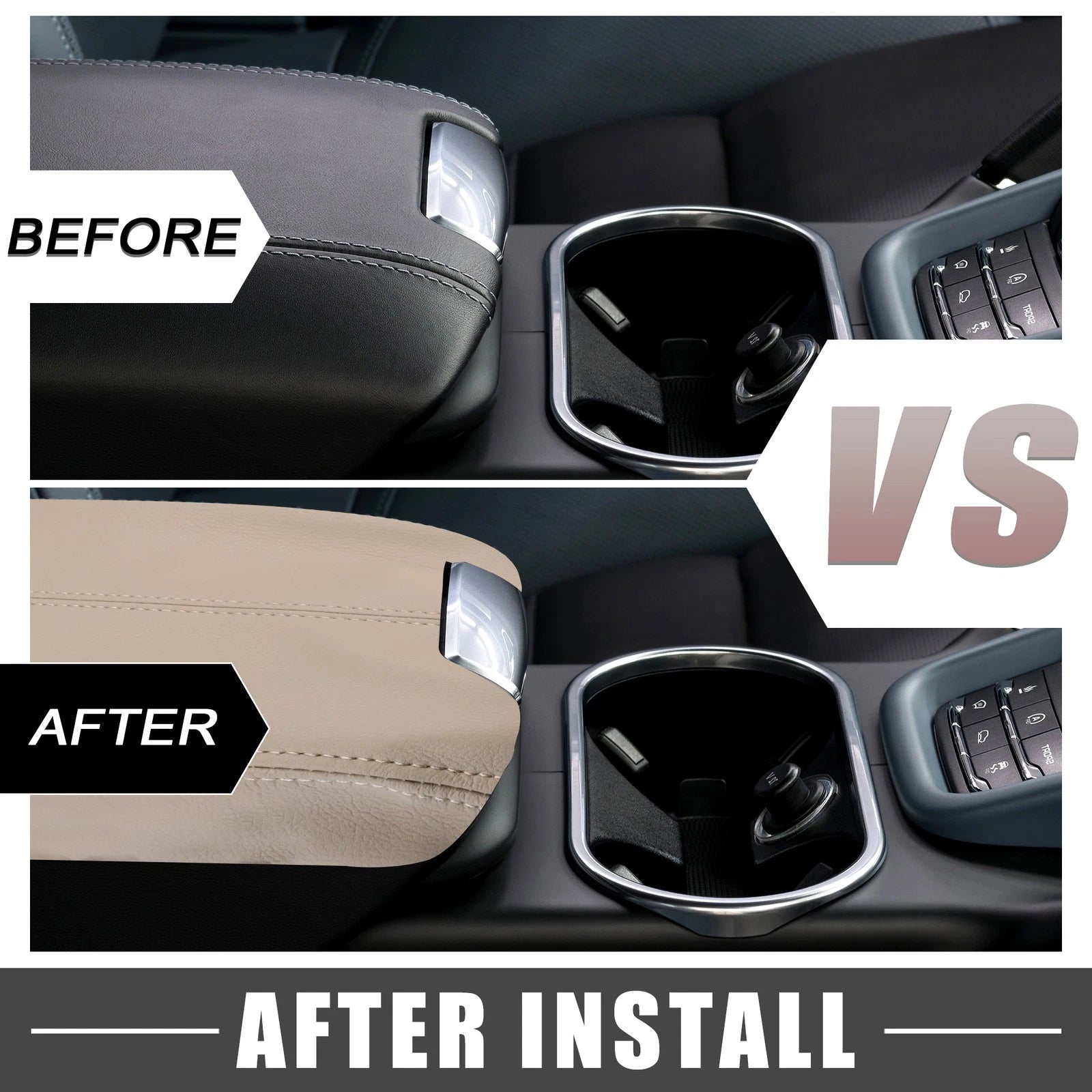 Center Console Armrest Cover for Honda Accord (2008–2012) Beige