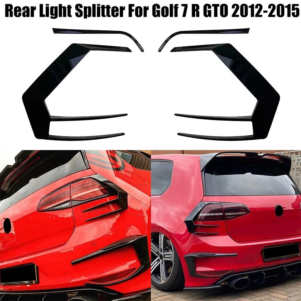Rear Bumper Lip Spoiler for Volkswagen Golf VII (2012–2015) - Black