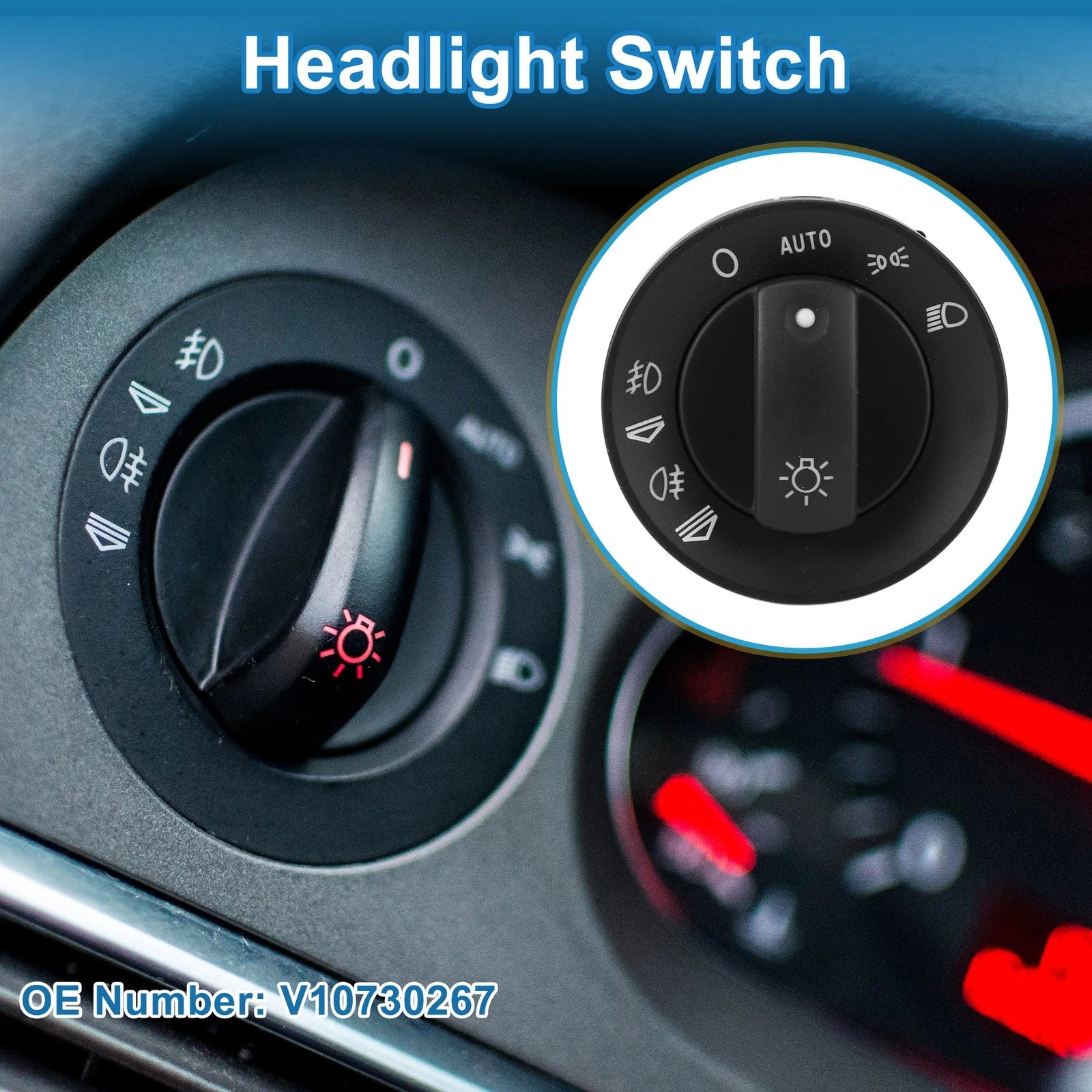 Headlight Switch for Audi A4 (2004–2008) No.V10730267 Black