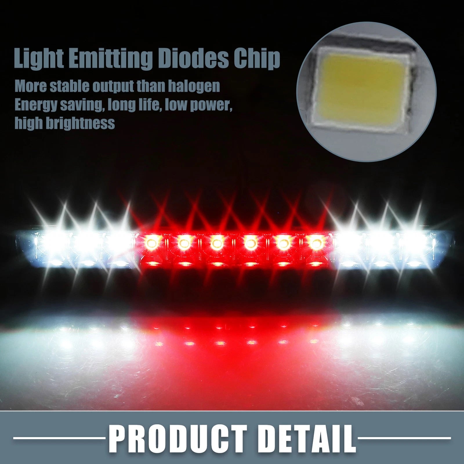 High Mount Stop Light 55077263AB for Dodge Ram 1500/2500 (2002–2008) Smoked Lens