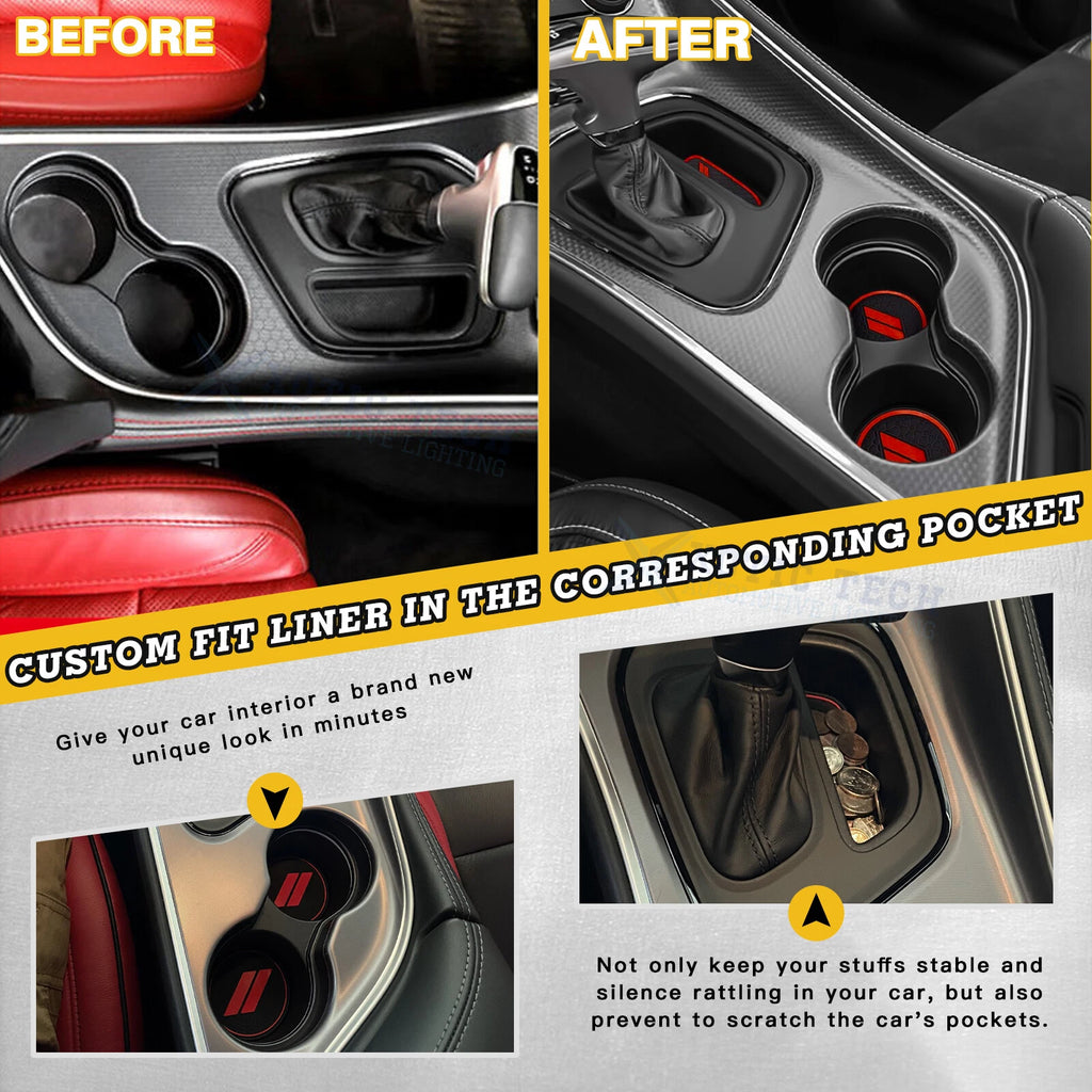 Soft Red Car Interior Anti-Dust Mats Accessories for Dodge Challenger (2015-2023)