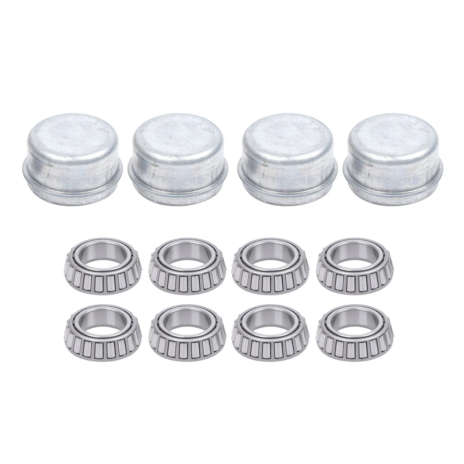Set of 4 Galvanized Trailer Hub Kits for 2k lbs Spindle (1" or 1.0625")