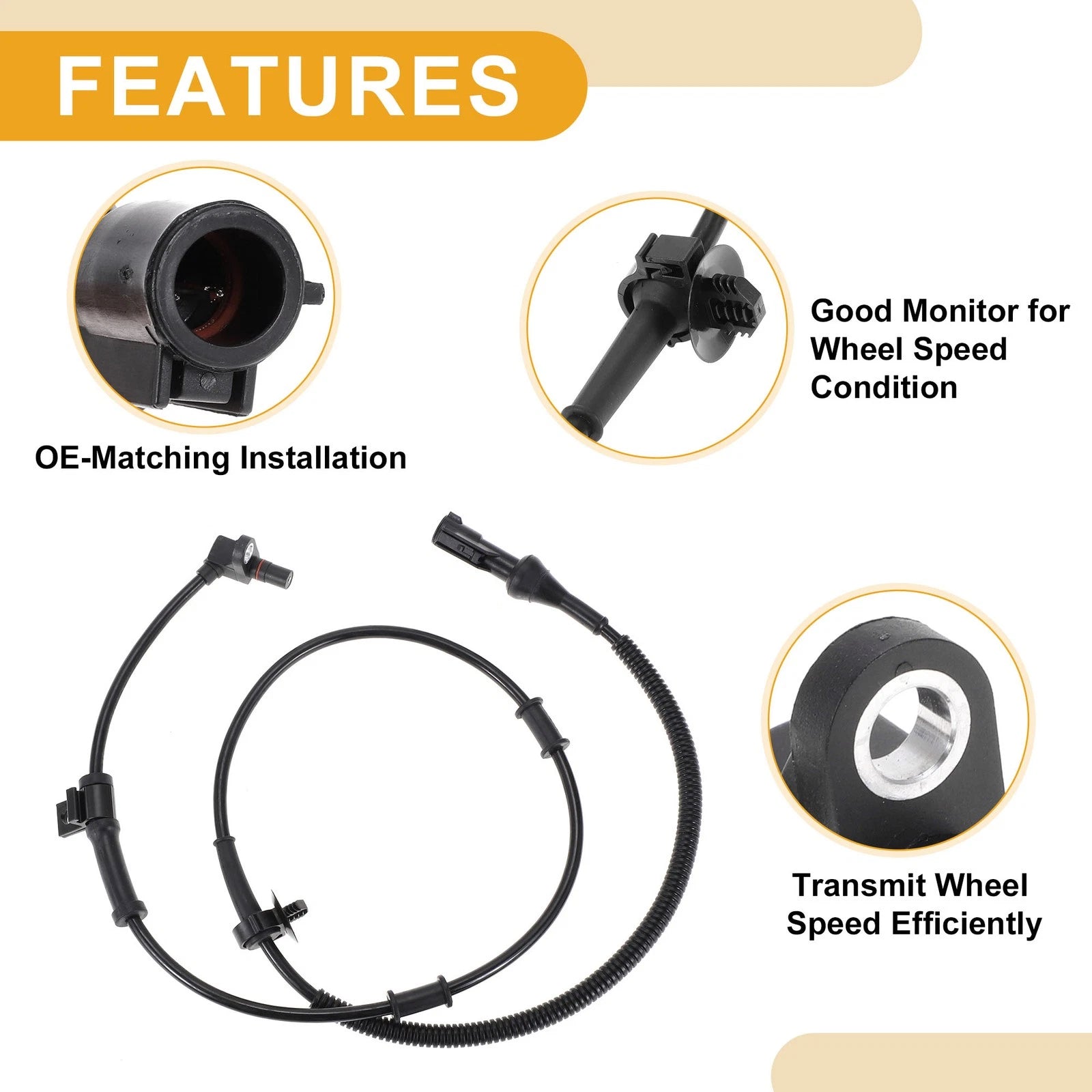 ABS Wheel Speed Sensor No.19236250 for Ford Excursion (2000–2005) Front