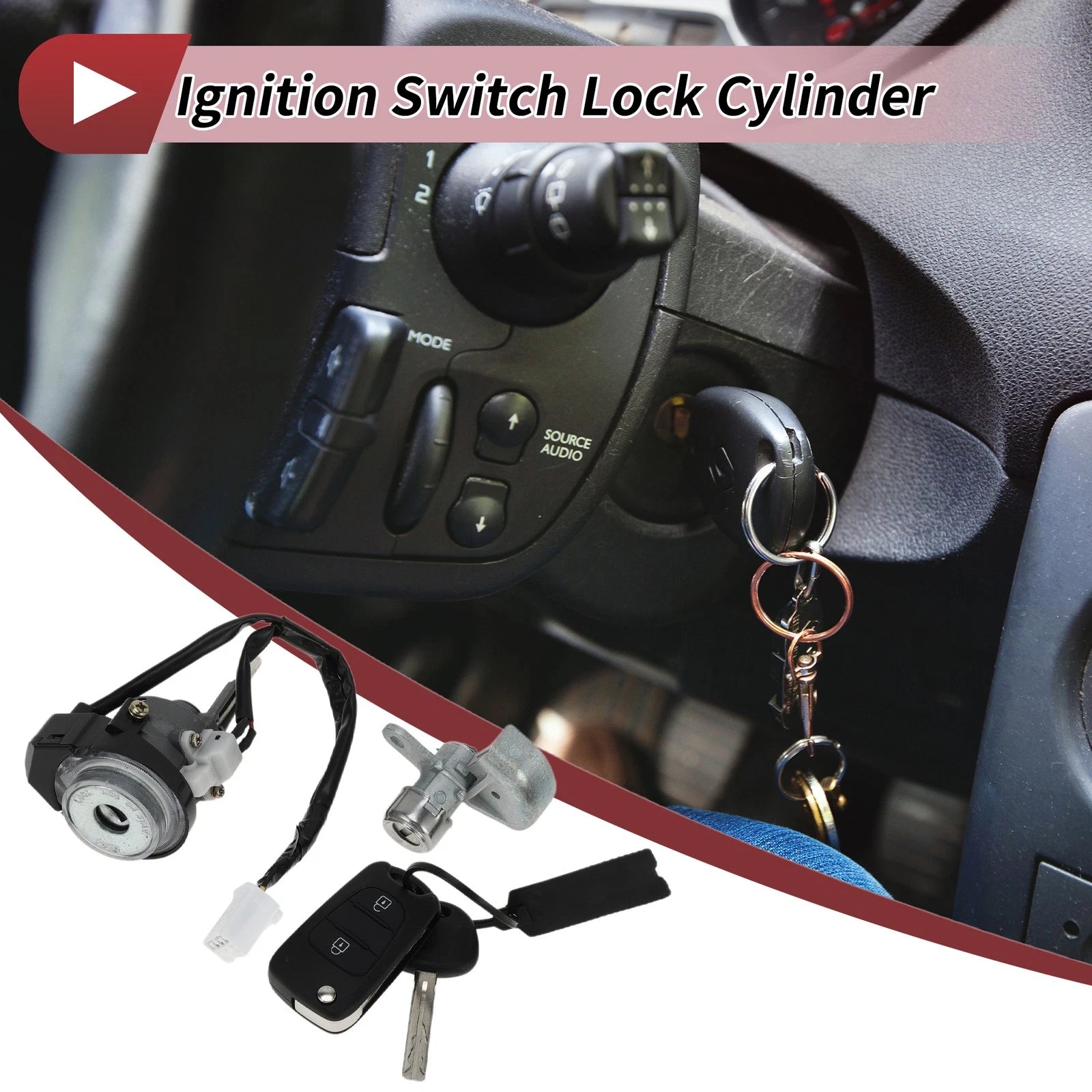 Ignition Lock Cylinder Door Lock for Hyundai Tucson (2015–2021) No.DK367