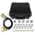 Hydraulic Pressure Test Kit for Universal Applications (5 Gauges, 5 Hoses)