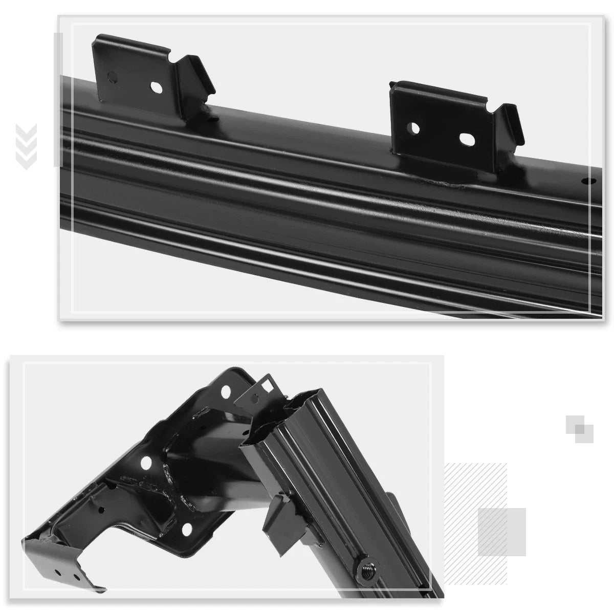 Set of 2 Chrome Side Step Nerf Bars for Ram 1500 Truck Crew Cab (2019–2020)