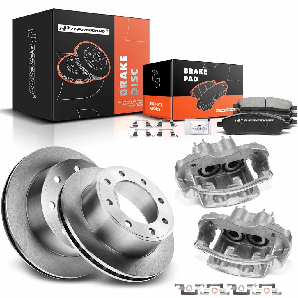 Pair Rear Brake Rotors & Pads for Ford F-250 Super Duty (2000–2004)