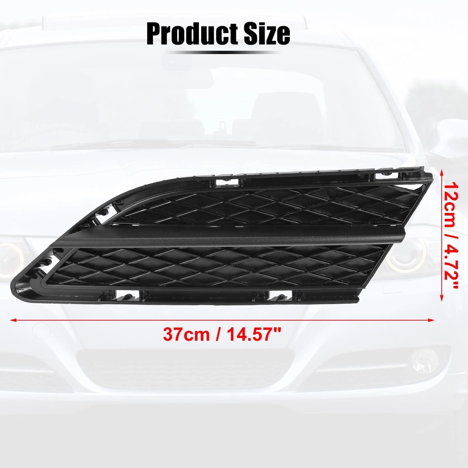 Left Fog Light Grille Trim for BMW 3 Series E90 (2009–2012) 51117198901 Black